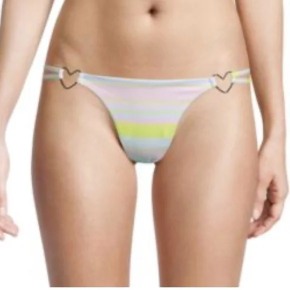 Frankie's Bikinis 2 Piece Pastel Striped Bikini SET - Picture 4 of 7